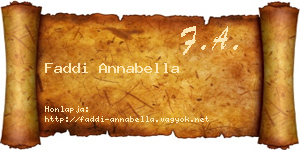 Faddi Annabella névjegykártya